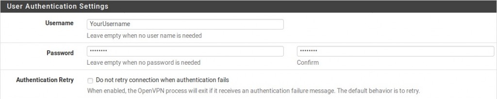 Use Authentication Settings