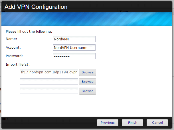 Add VPN configuration