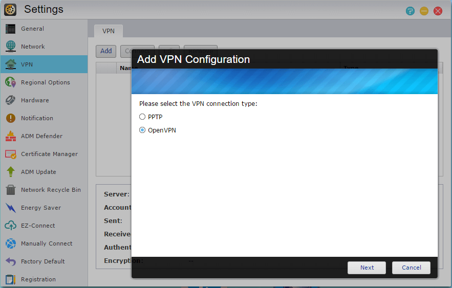 AsusTor add OpenVPN configuration