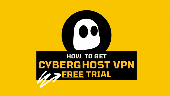 Banner With Text Saying How to Get CyberGhost VPN Free Trial