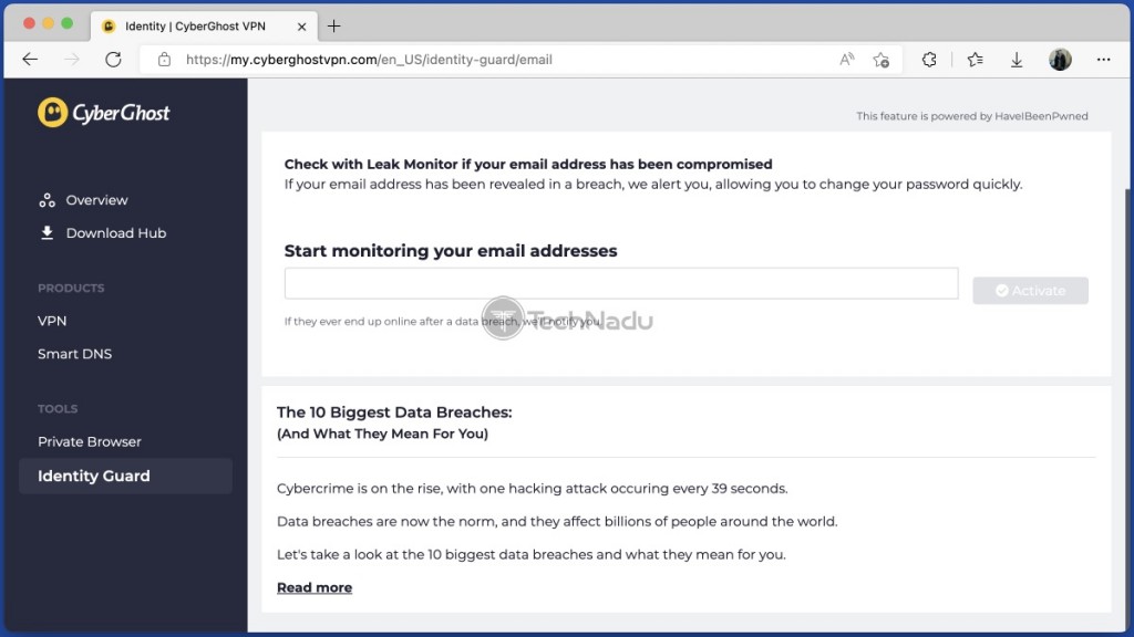 CyberGhost VPN Email Protection