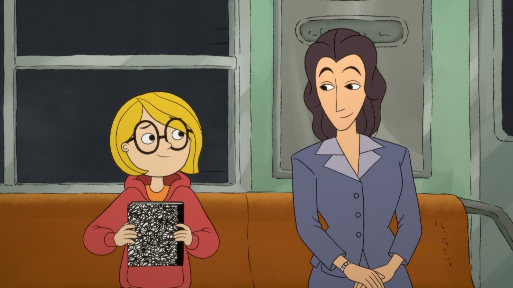 Harriet (voiced by Beanie Feldstein) and Ole Golly (voiced by Jane Lynch) in Harriet The Spy