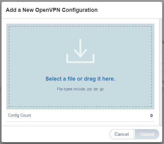 Add new OpenVPN configuration