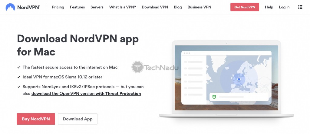 NordVPN Mac App Downloads Page