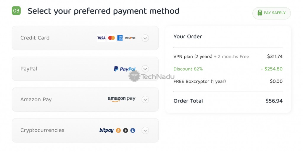 Supported Payment Methods PIA VPN