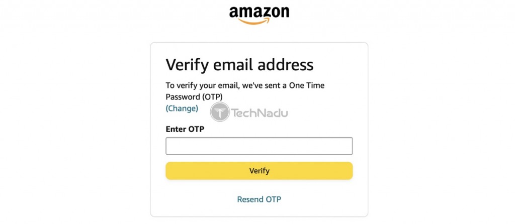 Verify email address on Amazon