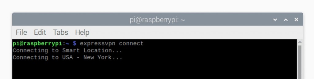 Command for Connecting to ExpressVPN on Raspberry Pi