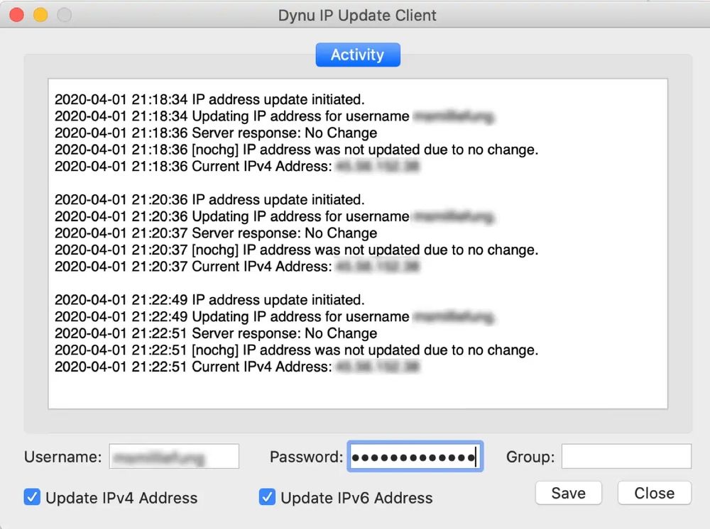 Dynu Update IP Software