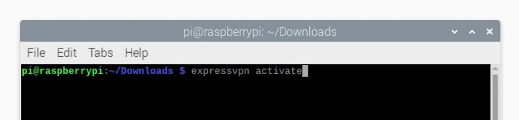 ExpressVPN Activate Command on Raspberry Pi