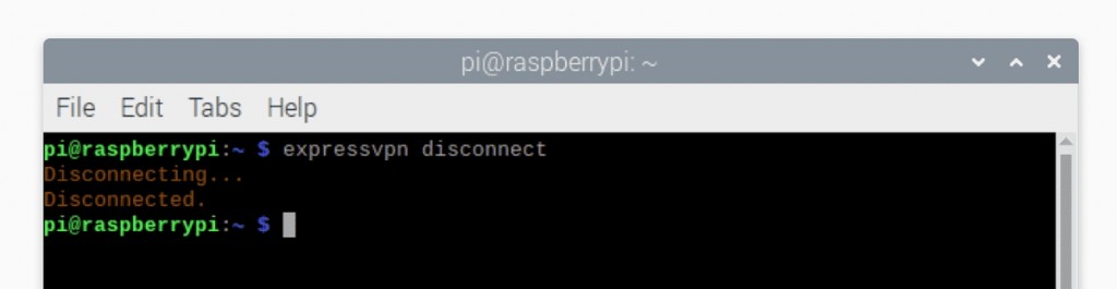 ExpressVPN Disconnect Command on Raspberry Pi
