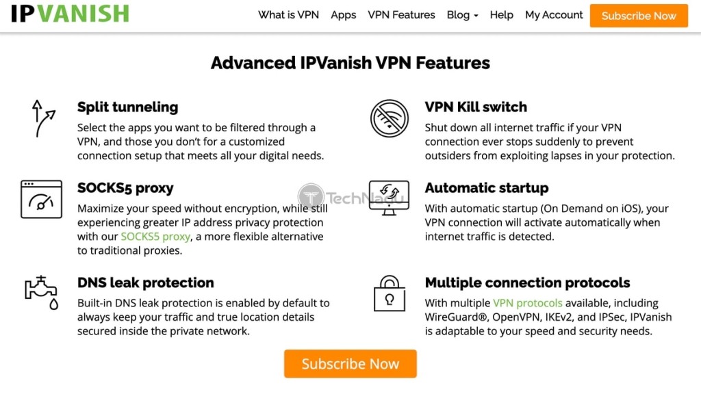 List of Advanced Security Features Offered by IPVanish