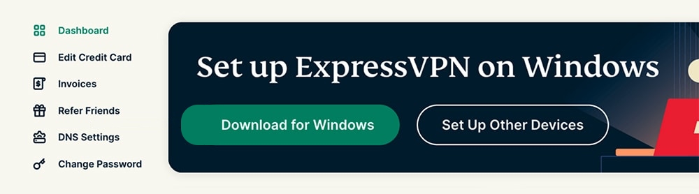 Set Up ExpressVPN Other Devices Button