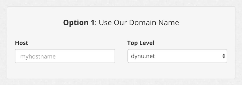 Setting Up DDNS Domain Name Dynu