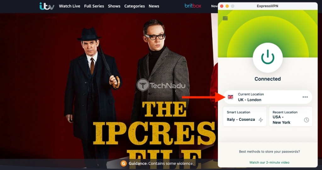 Streaming ITV Hub via ExpressVPN