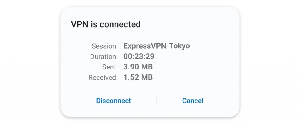 VPN Connected Notification Android