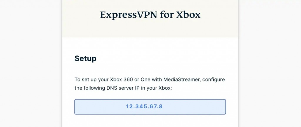 ExpressVPN DNS Address for Xbox