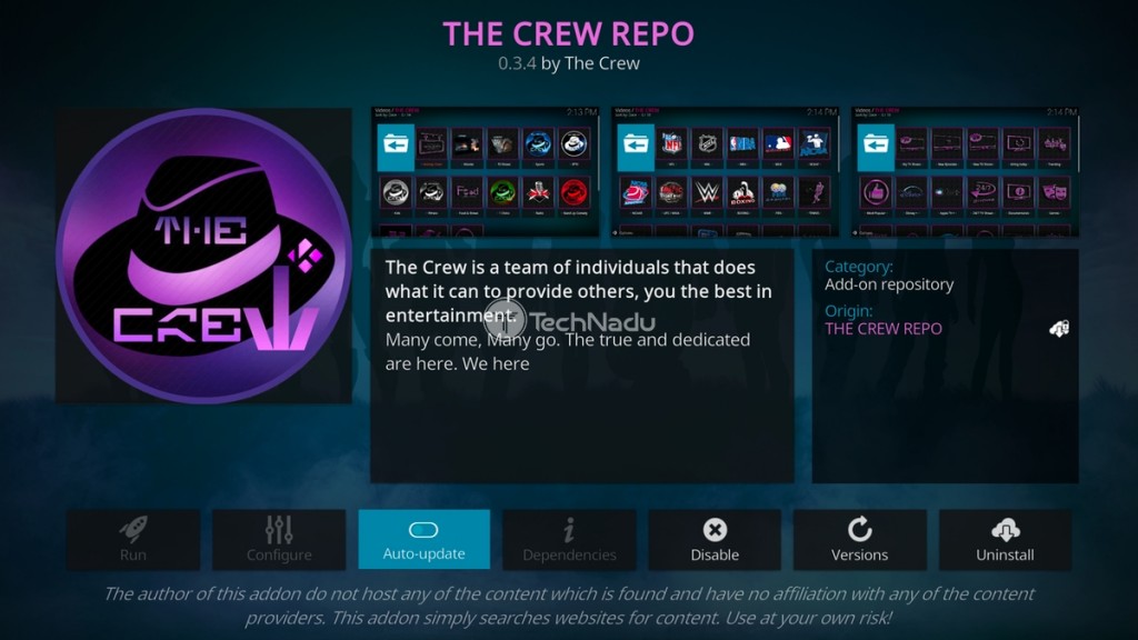 The Crew Kodi Addon