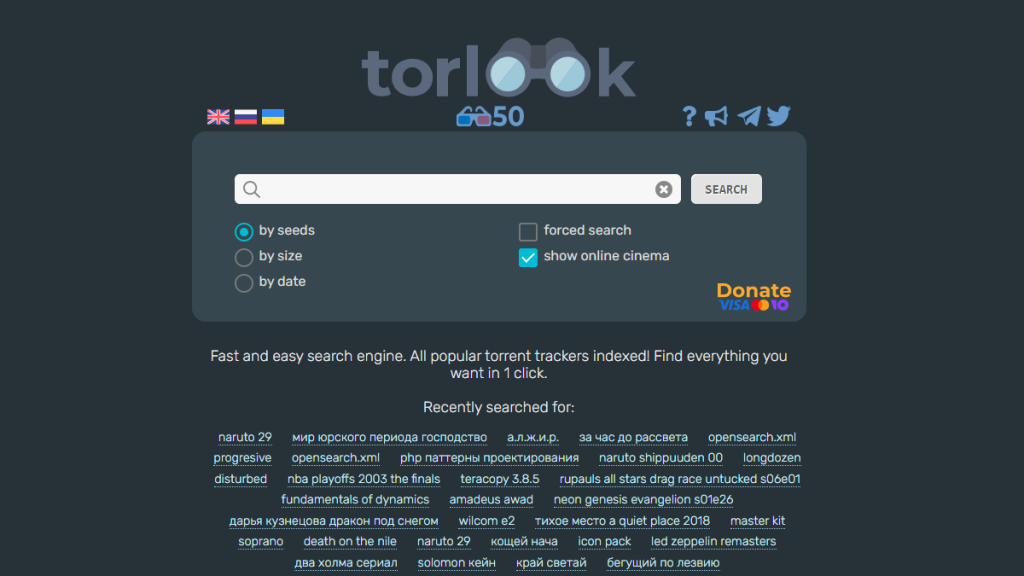 محرك البحث Torlook