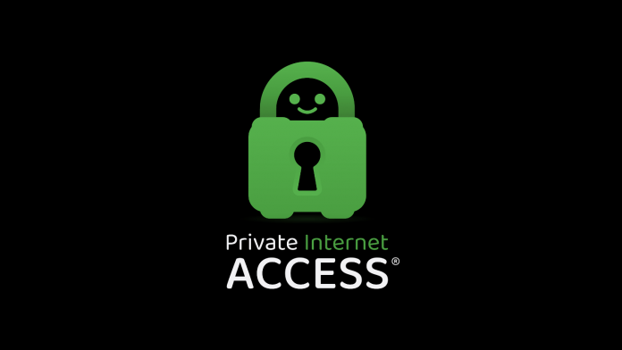 Private Internet Access Logo on Black Background