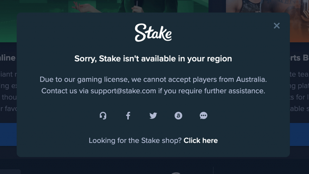 Stake.com Geo Block Error Message