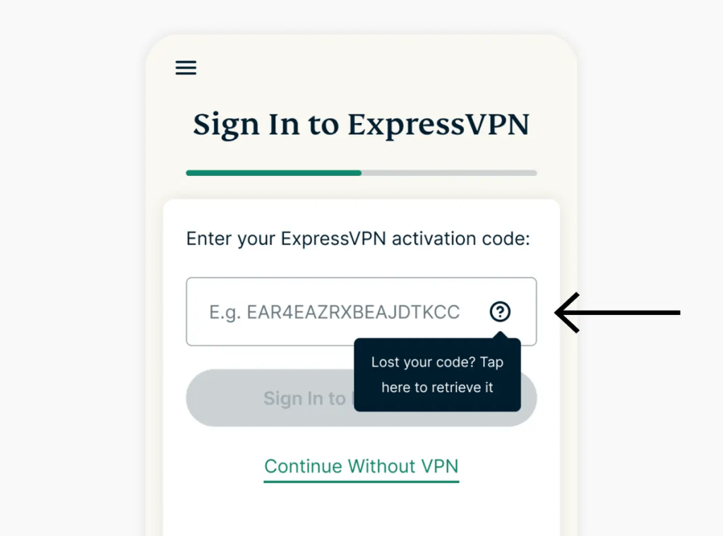 Sign in to ExpressVPN on Aircove