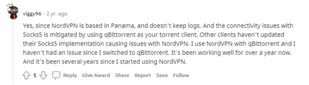 NordVPN Located in Panama As Pointed by Reddit User