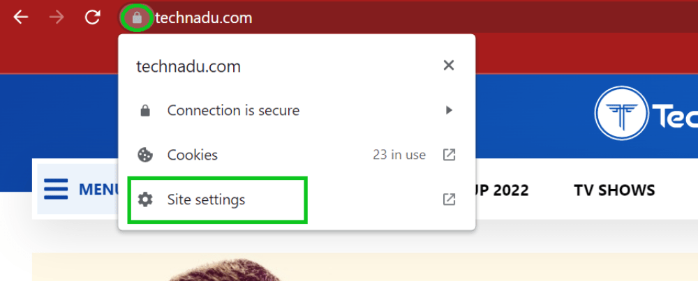 Accessing Individual Website Settings in Chrome