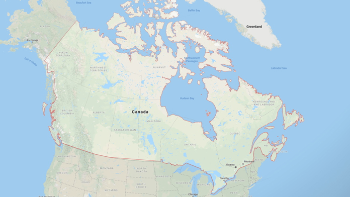 Map Of Canada 696x392 