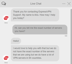 Talking to ExpressVPN Support About Server Count