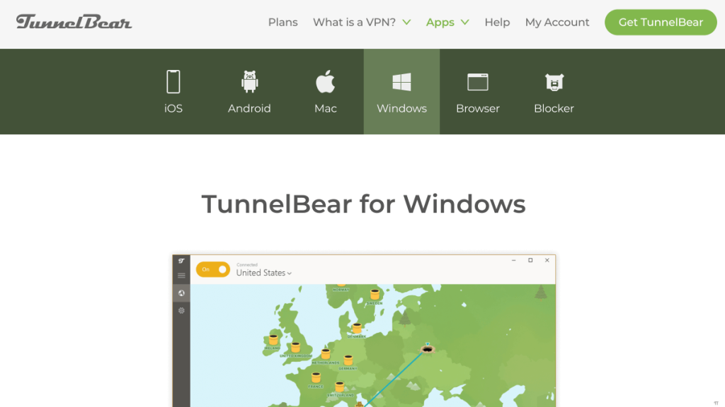 רשימת מכשירים נתמכים על Tunnelbear