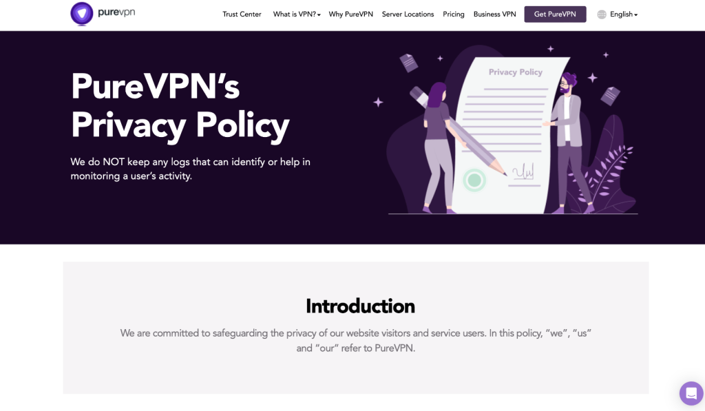 PureVPN Privacy Policy