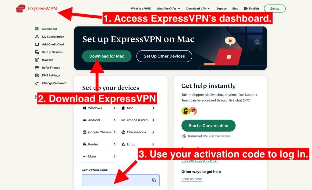 ExpressVPN installation guide for Mac