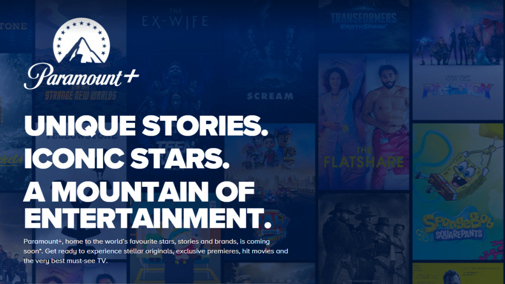 Paramount Plus Landing Page for Unsupported Countries