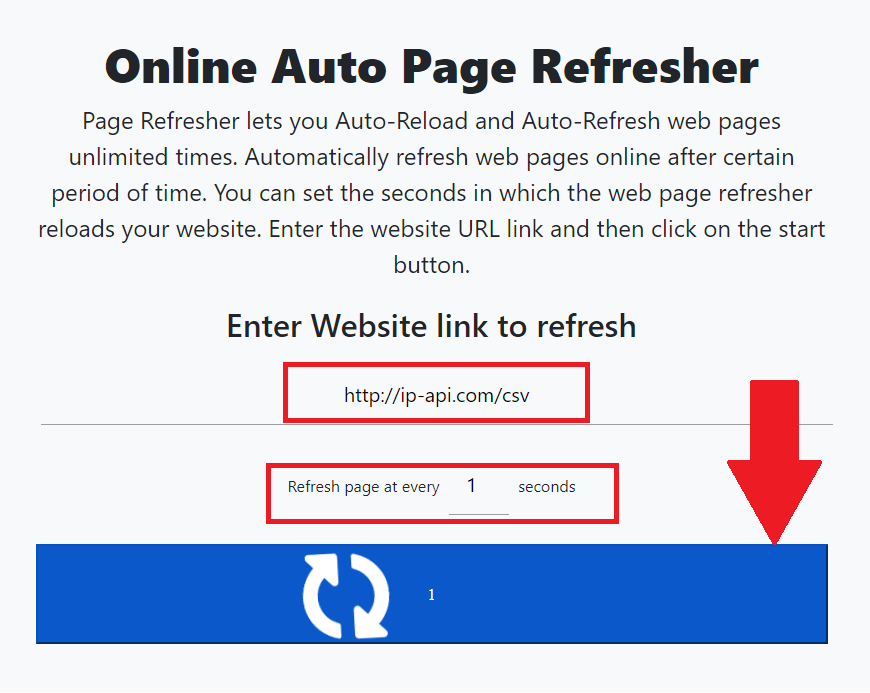 Setting up The Online Page Refresher.