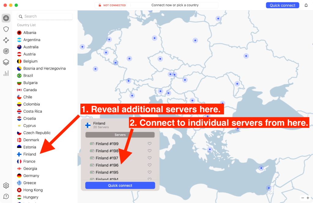 Revealing Additional Servers in NordVPN
