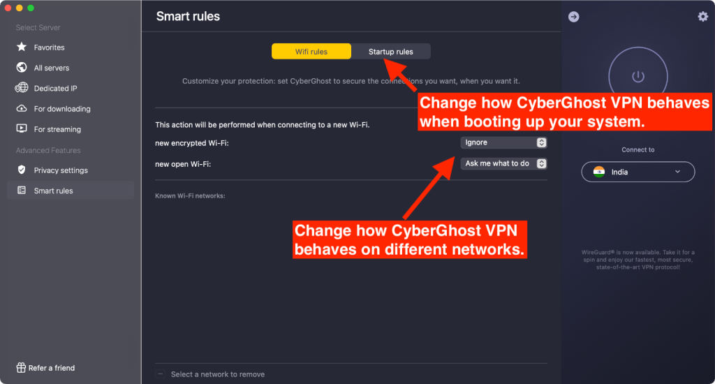 Smart Rules Feature in CyberGhost VPN