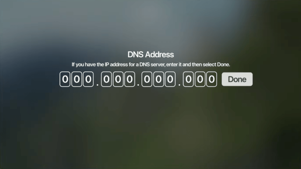 Adding Custom DNS on Apple TV