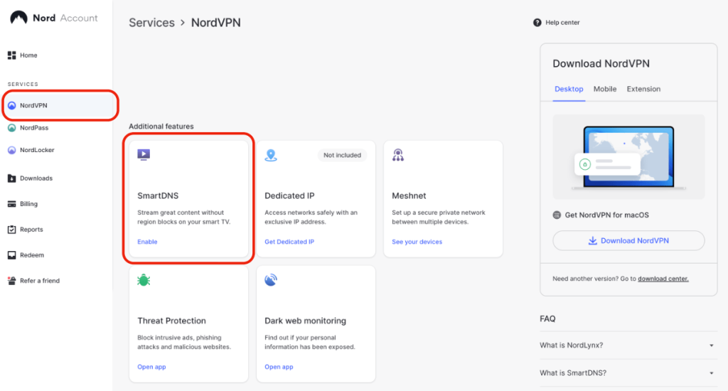 Enabling NordVPN Smart DNS