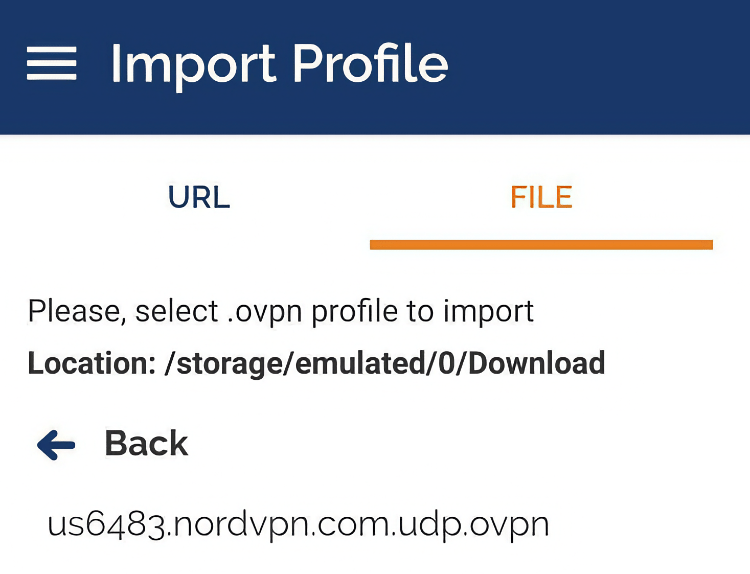 Importing OVPN NordVPN File to OpenVPN Connect on Android