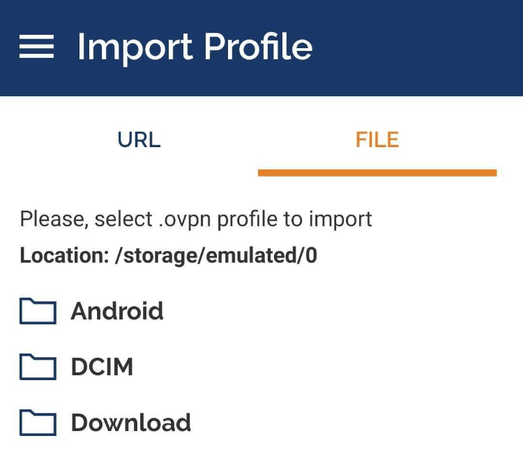 Option to Import OVPN File to OpenVPN Connect on Android