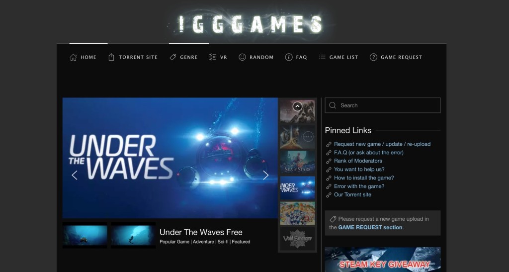 IgG Games Homehapage