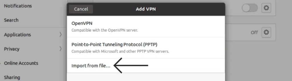Importing OpenVPN File to Ubuntu Network Manager