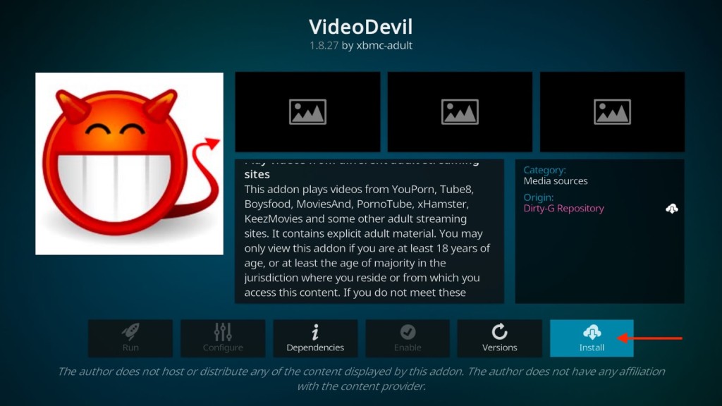 Installing VideoDevil on Kodi