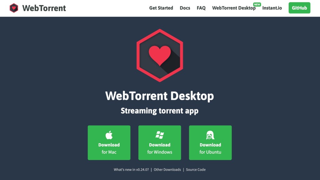 WebTorrent Client Website