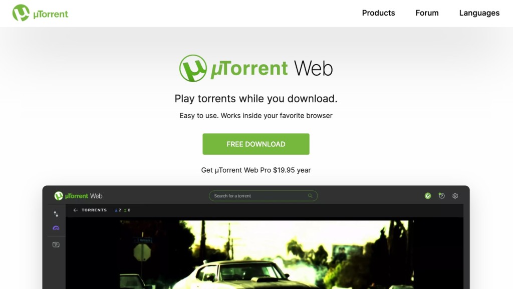 uTorrent Web Client Website