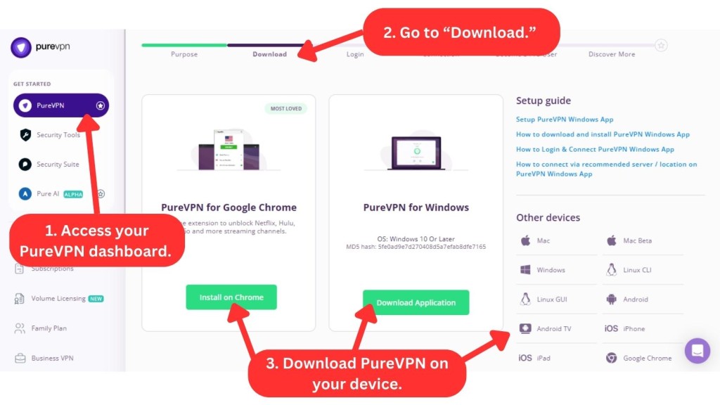 How to download PureVPN