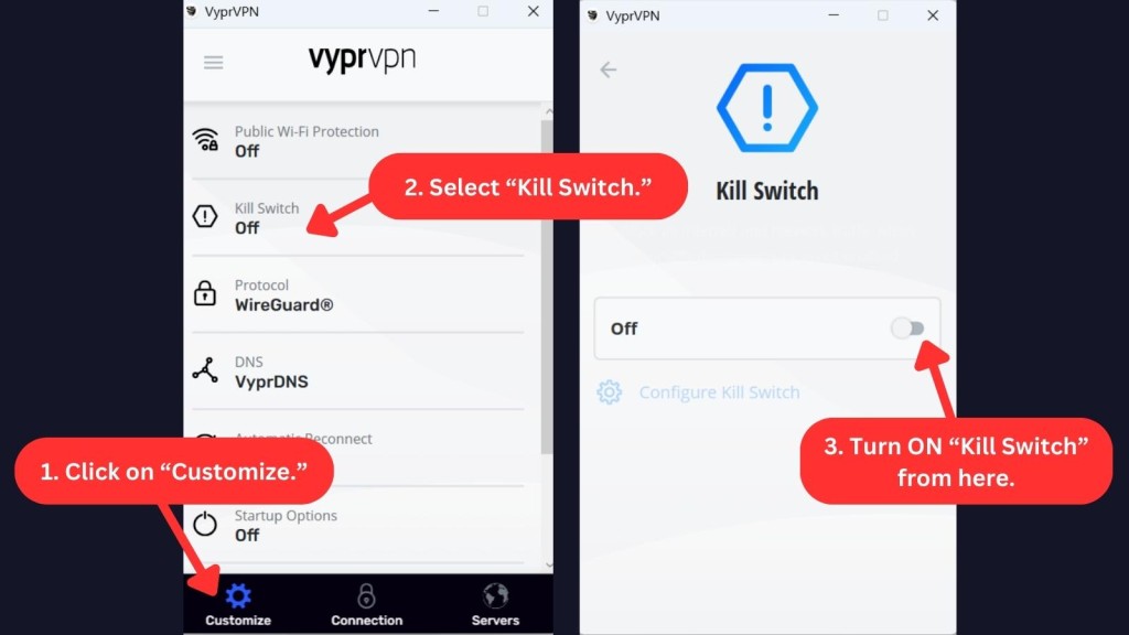 How to enable VyprVPN Kill Switch on Windows PC