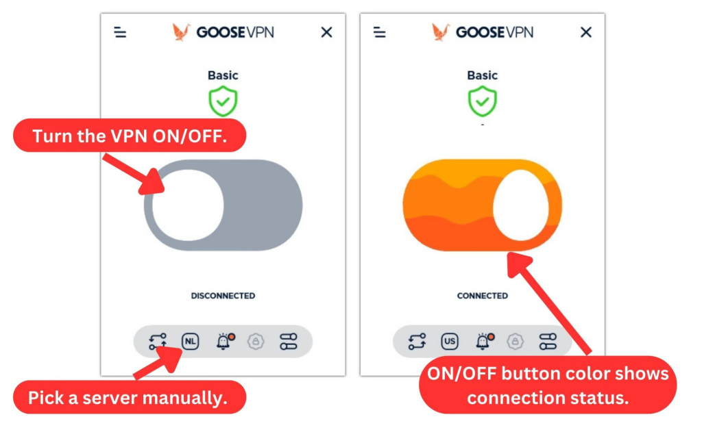 How to connect to GOOSE VPN