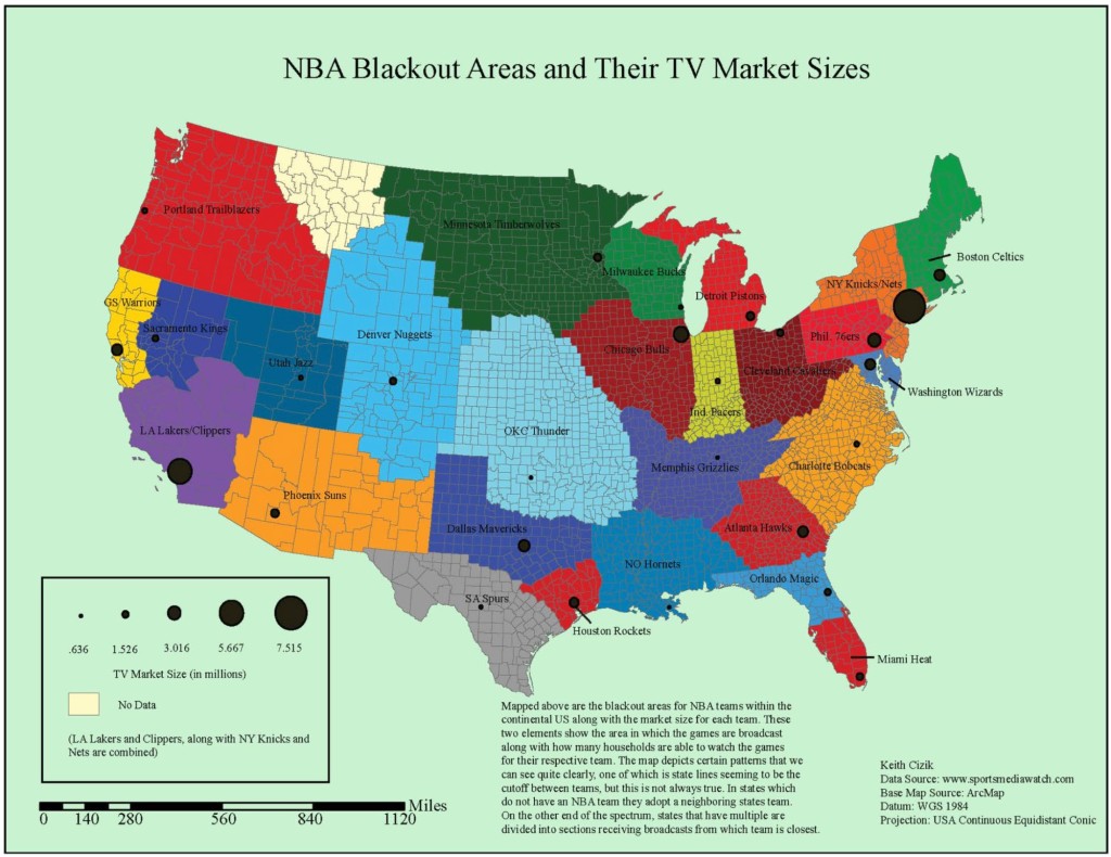NBA Blackout Map