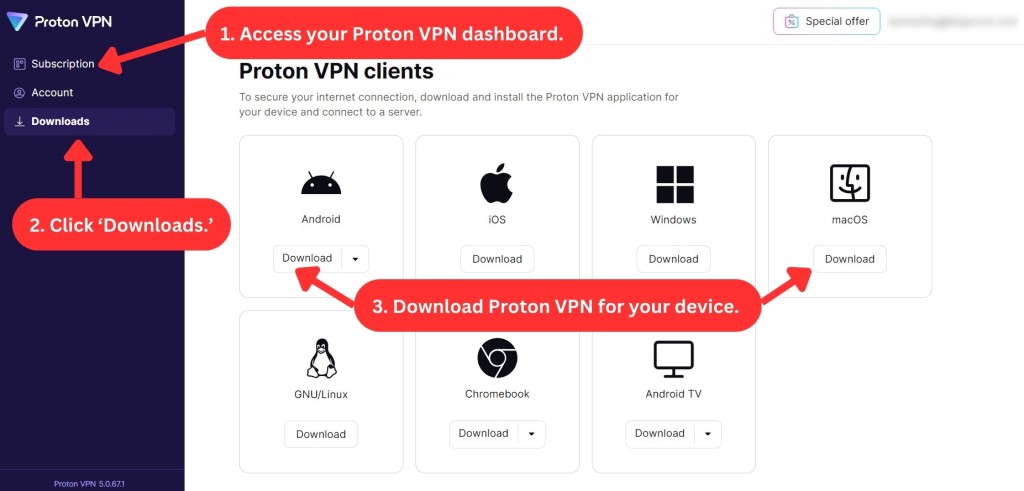 Downloading Proton VPN on your device